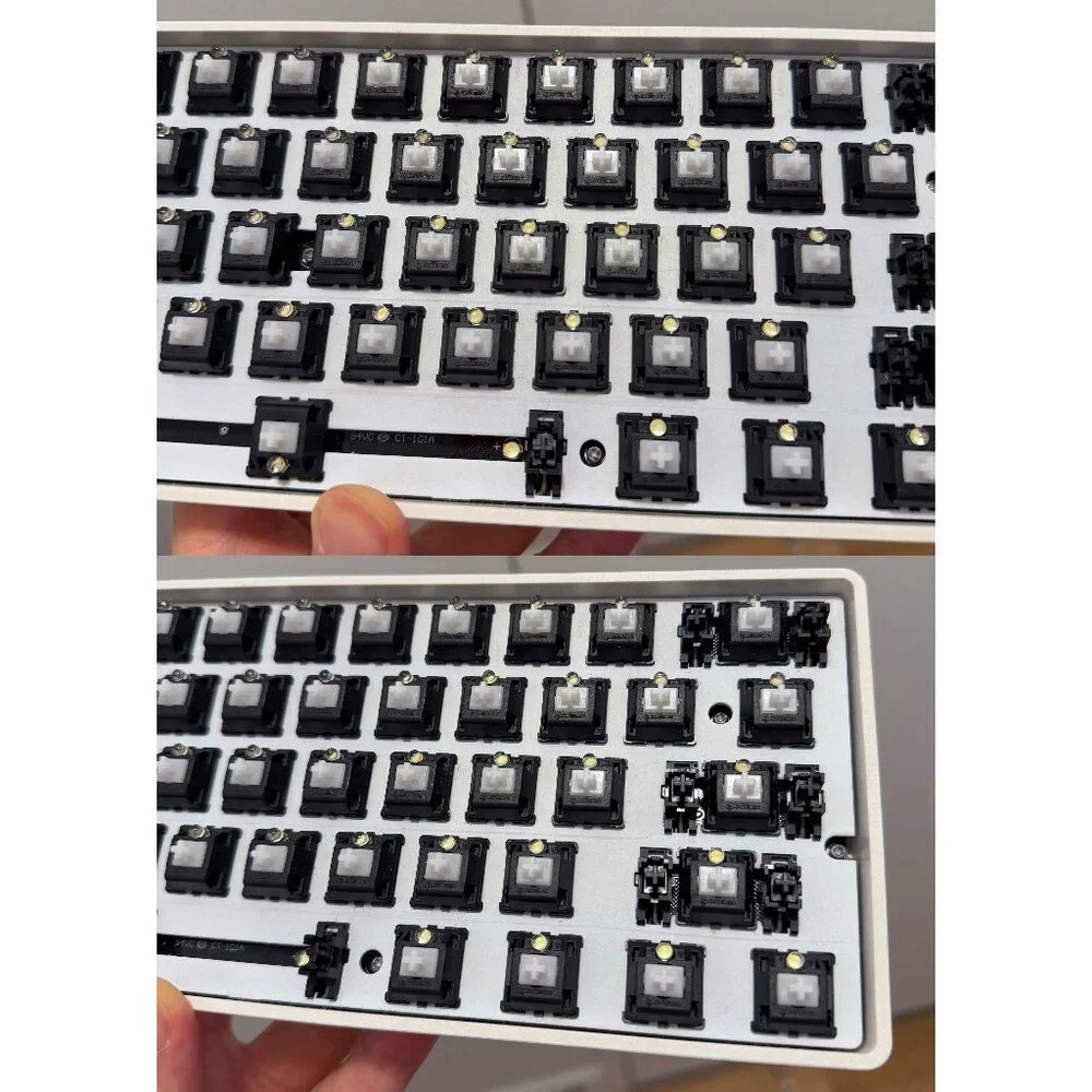 Poker II 2 60% White Mechanical Keyboard Cherry MX Clear White LEDs Backlit PBT